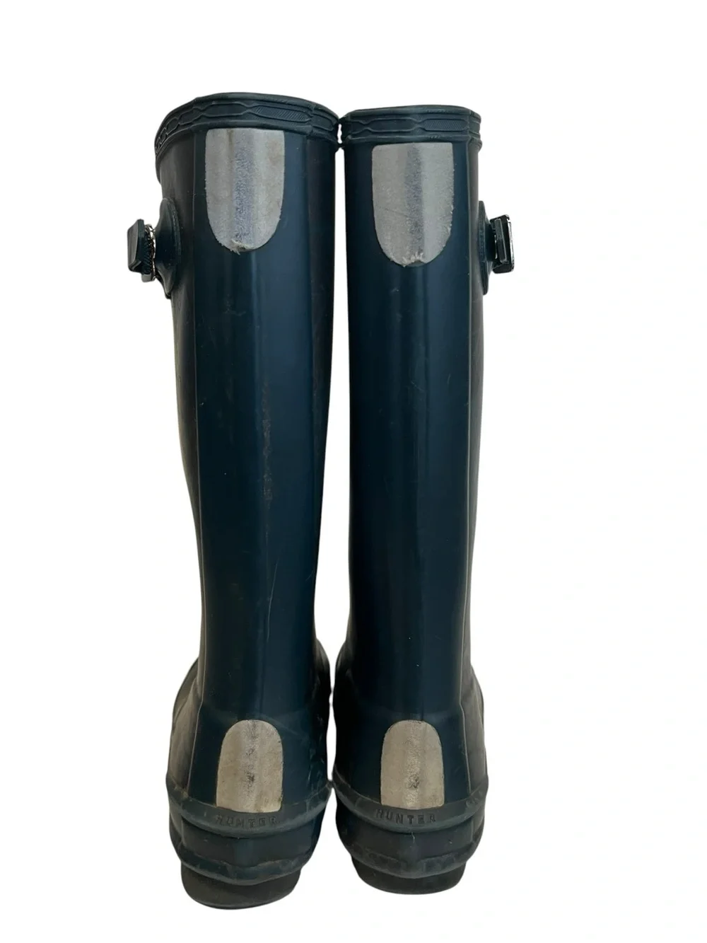 Hunter | Blue‎ Green Floral Design Rubber Rain Boots Little Girl 2